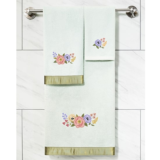 Linum Home Textiles Verano Embellished 3-pc. Bath Towel Set