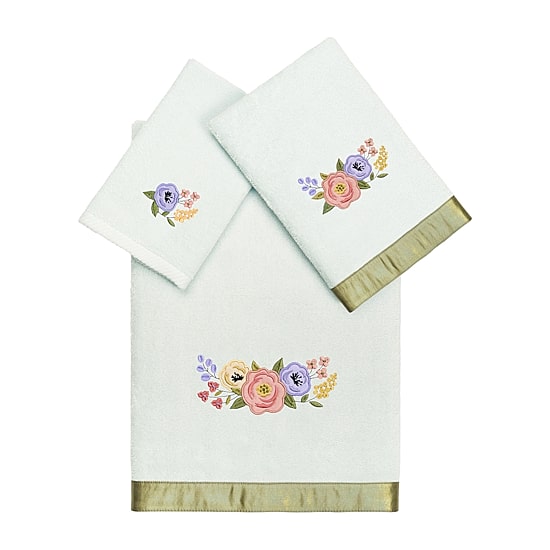 Linum Home Textiles Verano Embellished 3-pc. Bath Towel Set