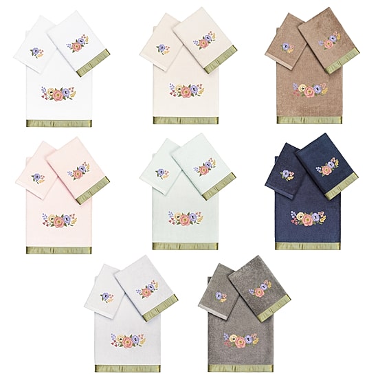 Linum Home Textiles Verano Embellished 3-pc. Bath Towel Set