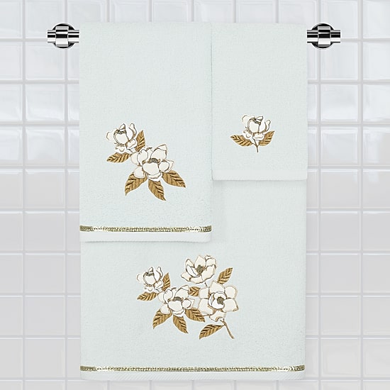 Linum Home Textiles Maggie Embellished 3-pc. Bath Towel Set