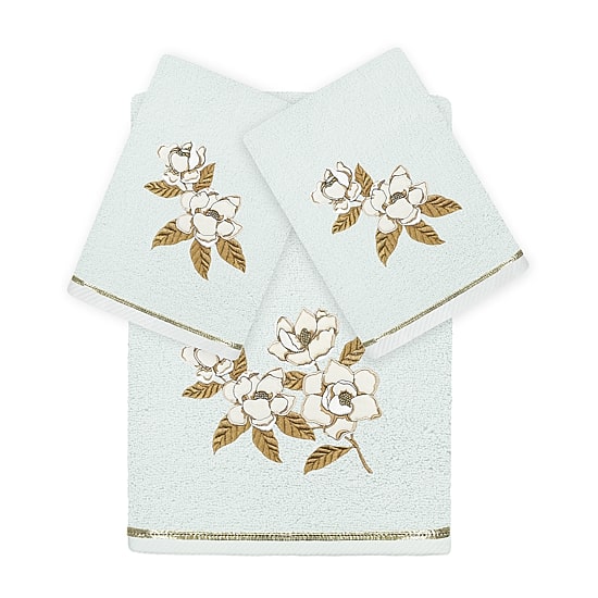 Linum Home Textiles Maggie Embellished 3-pc. Bath Towel Set