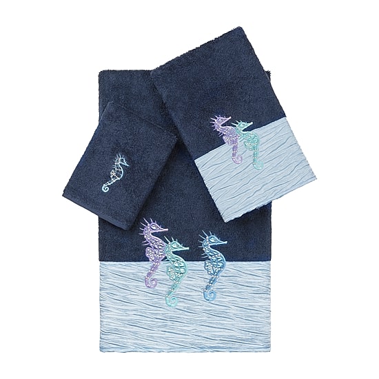 Linum Home Textiles Sofia Embellished 3-pc. Bath Towel Set