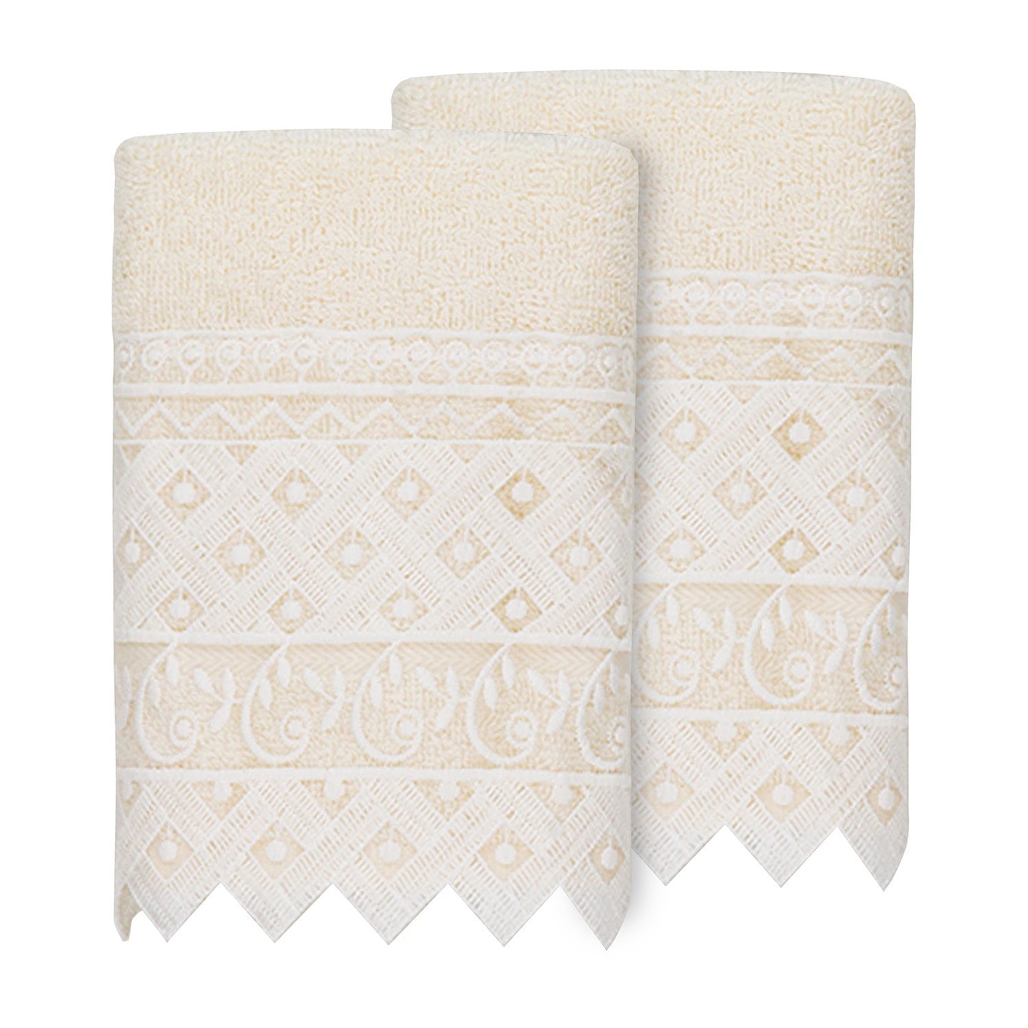 Linum Home Textiles Aiden Embellished 2-pc. Washcloth
