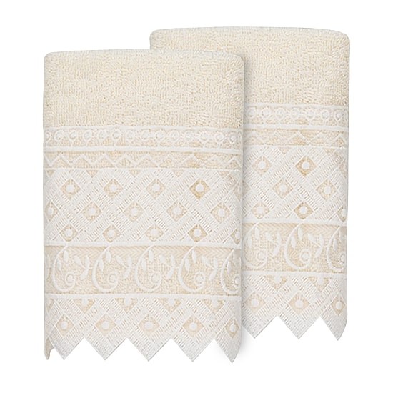 Linum Home Textiles Aiden Embellished 2-pc. Embellished Washcloth
