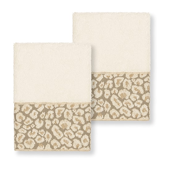 Linum Home Textiles Spots Embellished 2-pc. Embellished Washcloth