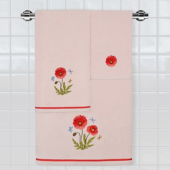 Linum Home Textiles Polly Embellished 3-pc. Bath Towel Set