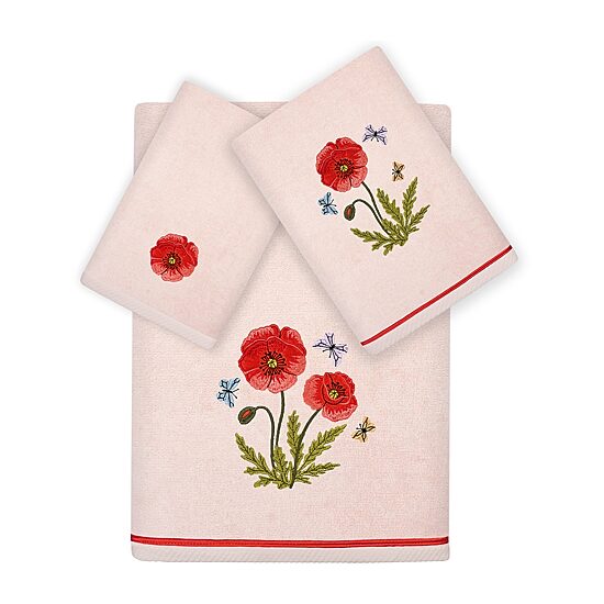 Linum Home Textiles Polly Embellished 3-pc. Bath Towel Set