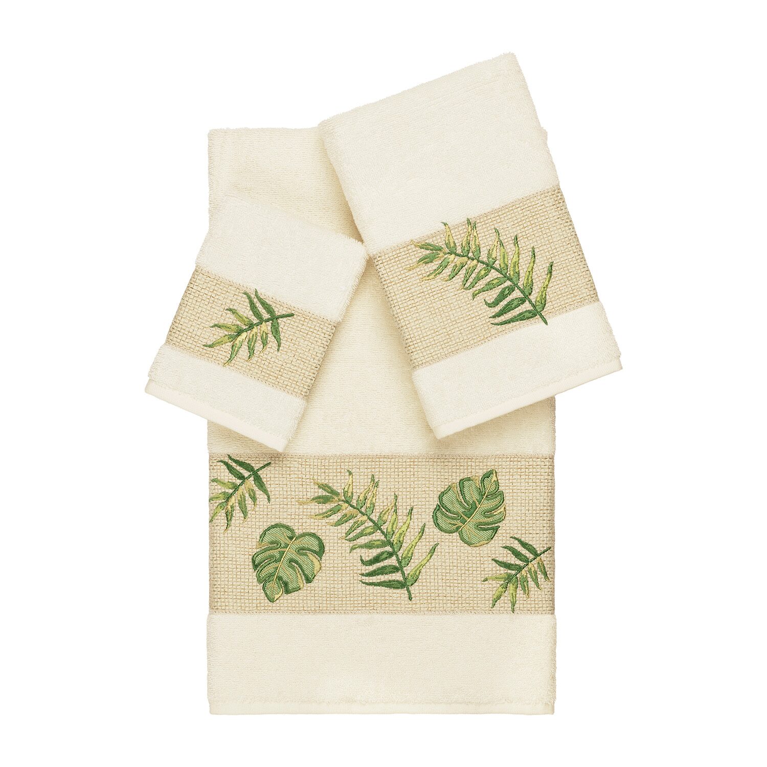 Linum Home Textiles Zoe Embellished 3-pc. Bath Towel Set