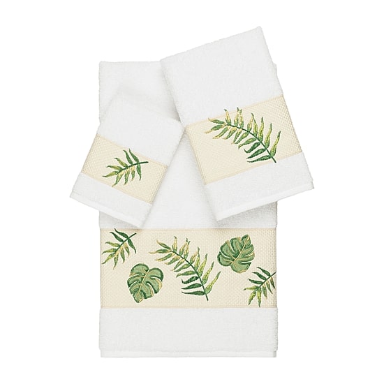 Linum Home Textiles Zoe Embellished 3-pc. Bath Towel Set