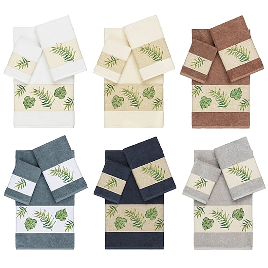 Linum Home Textiles Zoe Embellished 3-pc. Bath Towel Set
