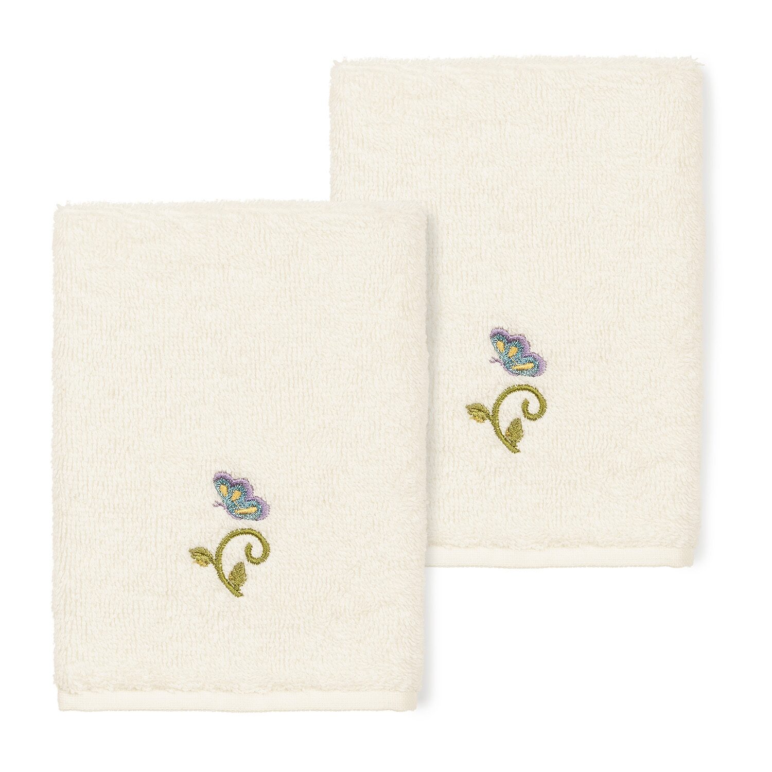 Linum Home Textiles Rebecca 2-pc. Embellished Washcloth