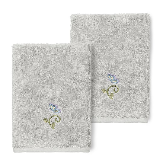 Linum Home Textiles Rebecca 2-pc. Embellished Washcloth