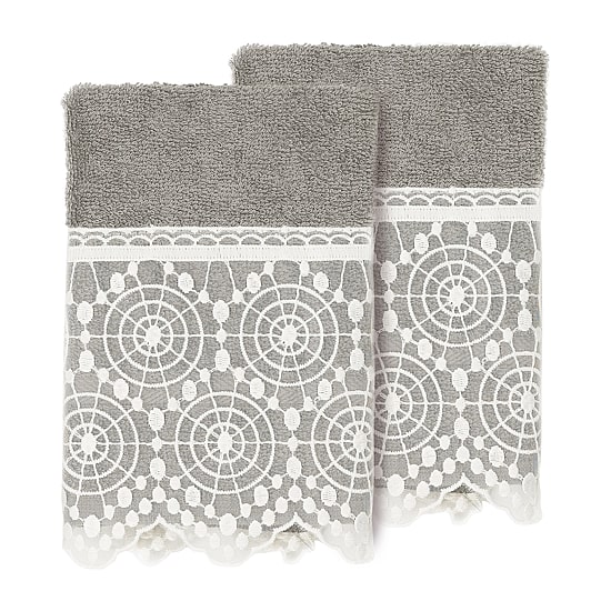 Linum Home Textiles Arian 2-pc. Embellished Washcloth