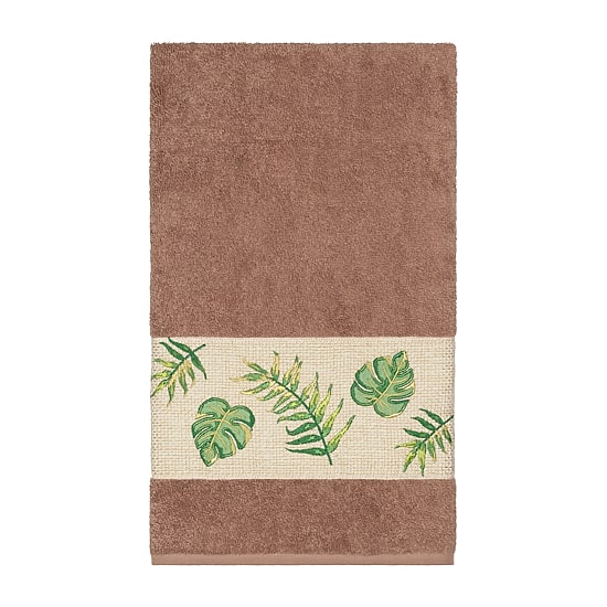 Linum Home Textiles Zoe Embellished Embellished Floral Bath Towel