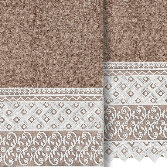 Linum Home Textiles Aiden Embellished 2-pc. Embellished Bath Towel