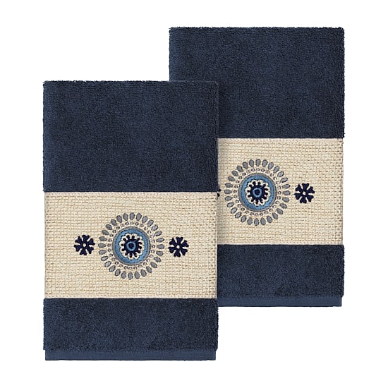 Linum Home Textiles Isabelle 2-pc. Embellished Hand Towel
