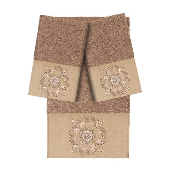 Linum Home Textiles Alyssa Embellished 3-pc. Bath Towel Set
