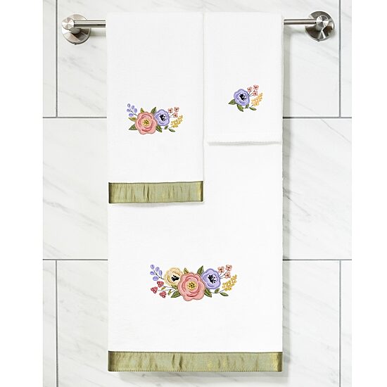 Linum Home Textiles Verano Embellished 2-pc. Embellished Hand Towel
