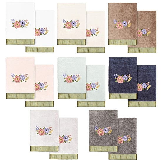 Linum Home Textiles Verano Embellished 2-pc. Embellished Hand Towel