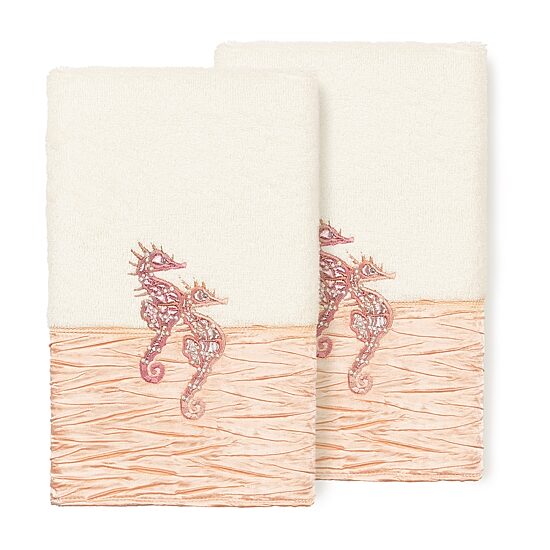 Linum Home Textiles Sofia 2-pc. Embellished Hand Towel