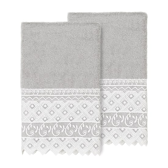 Linum Home Textiles Aiden 2-pc. Embellished Hand Towel