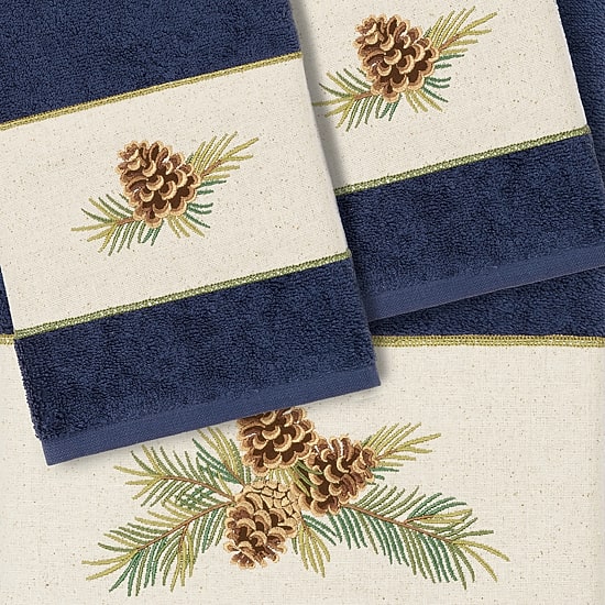 Linum Home Textiles Pierre Embellished 3-pc. Bath Towel Set