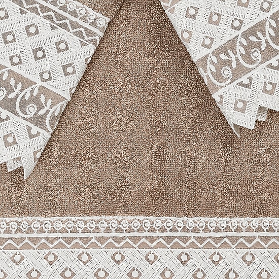 Linum Home Textiles Aiden Embellished 3-pc. Bath Towel Set
