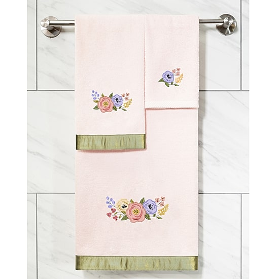 Linum Home Textiles Verano 2-pc. Embellished Fingertip Towel