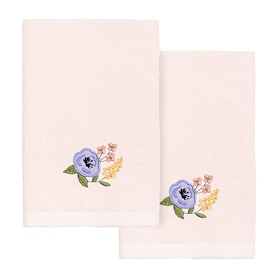 Linum Home Textiles Verano 2-pc. Embellished Fingertip Towel