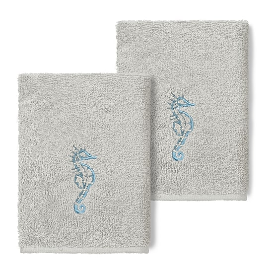 Linum Home Textiles Sofia 2-pc. Embellished Washcloth