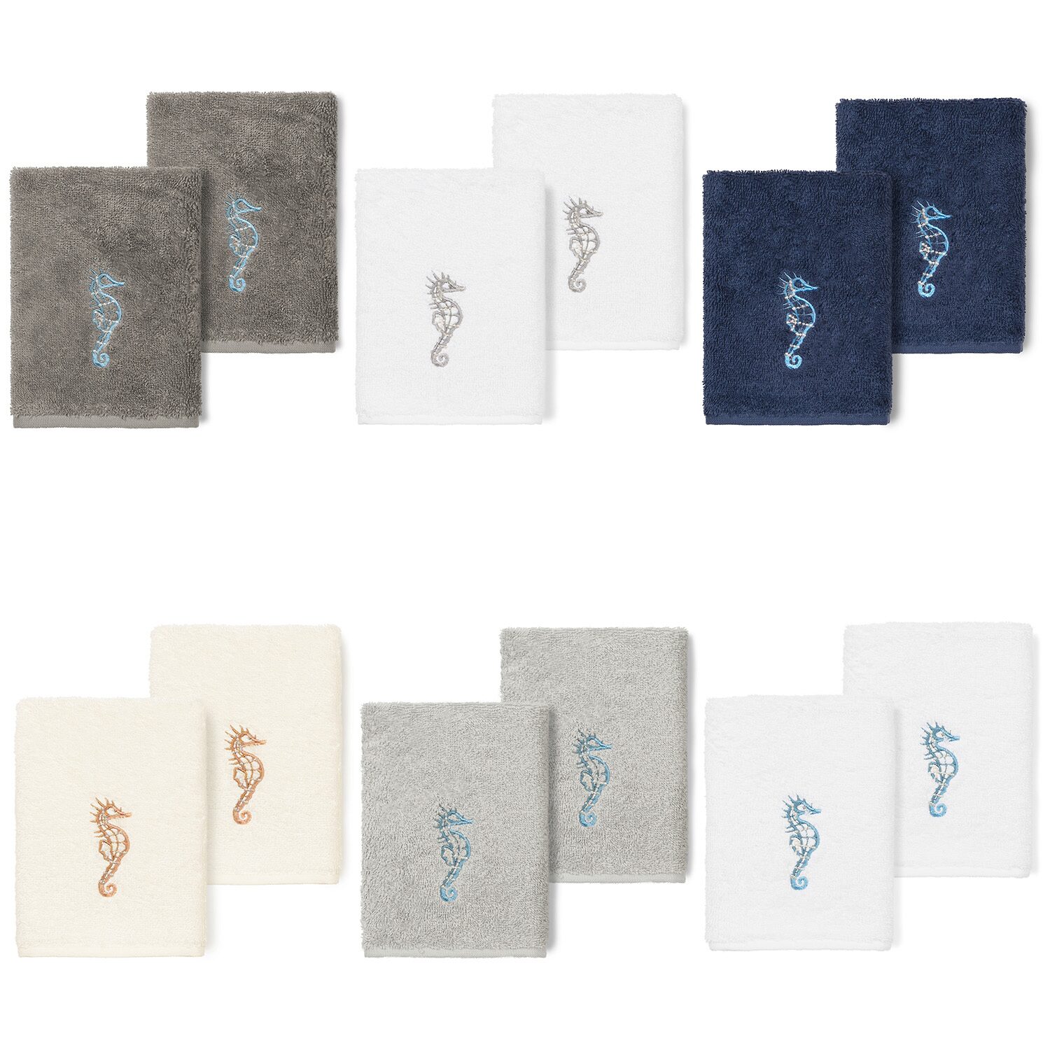 Linum Home Textiles Sofia 2-pc. Embellished Washcloth