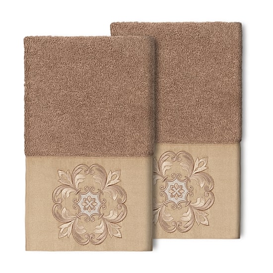Linum Home Textiles Alyssa Embellished 2-pc. Embellished Hand Towel