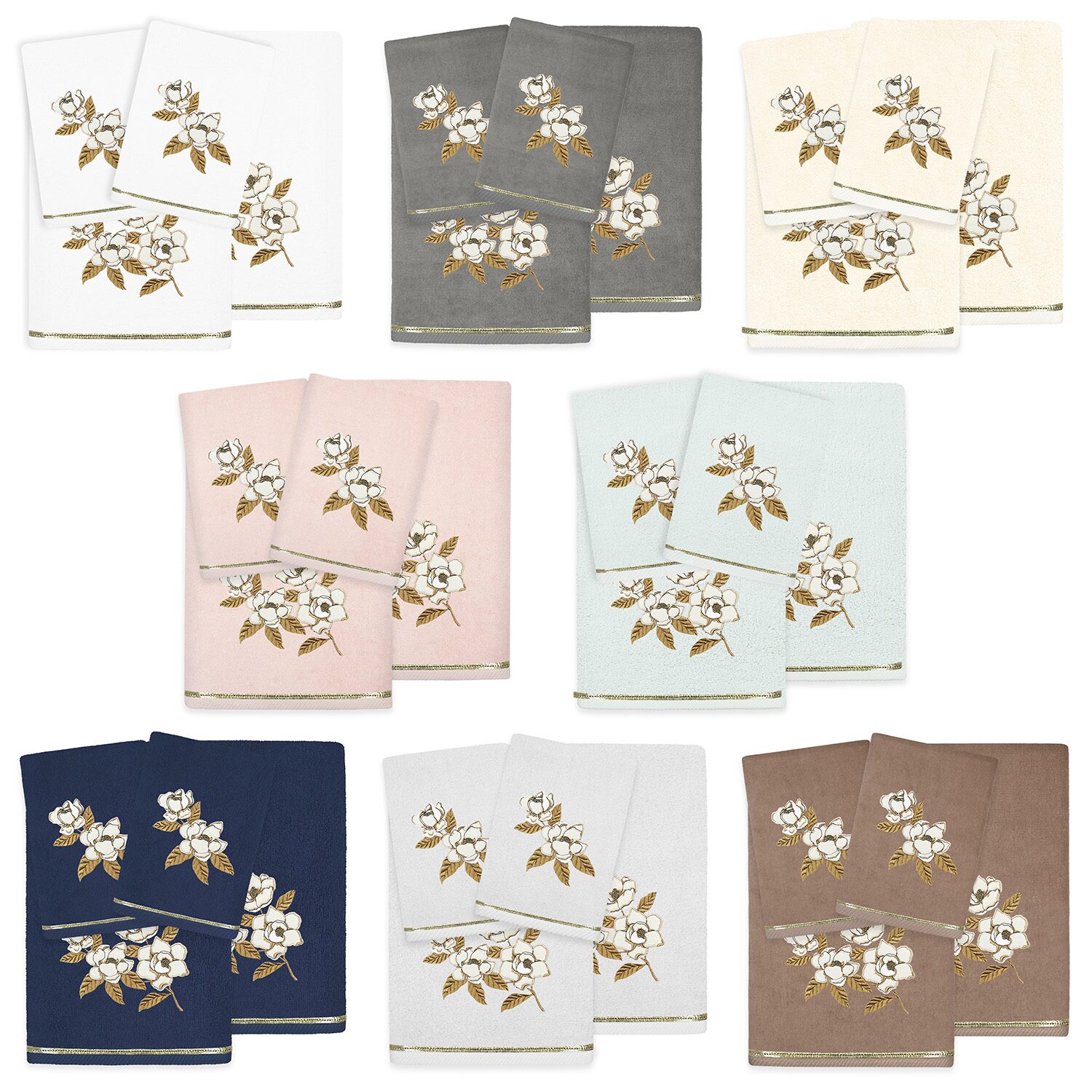 Linum Home Textiles Maggie Embellished 4-pc. Bath Towel Set