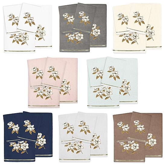 Linum Home Textiles Maggie Embellished 4-pc. Bath Towel Set