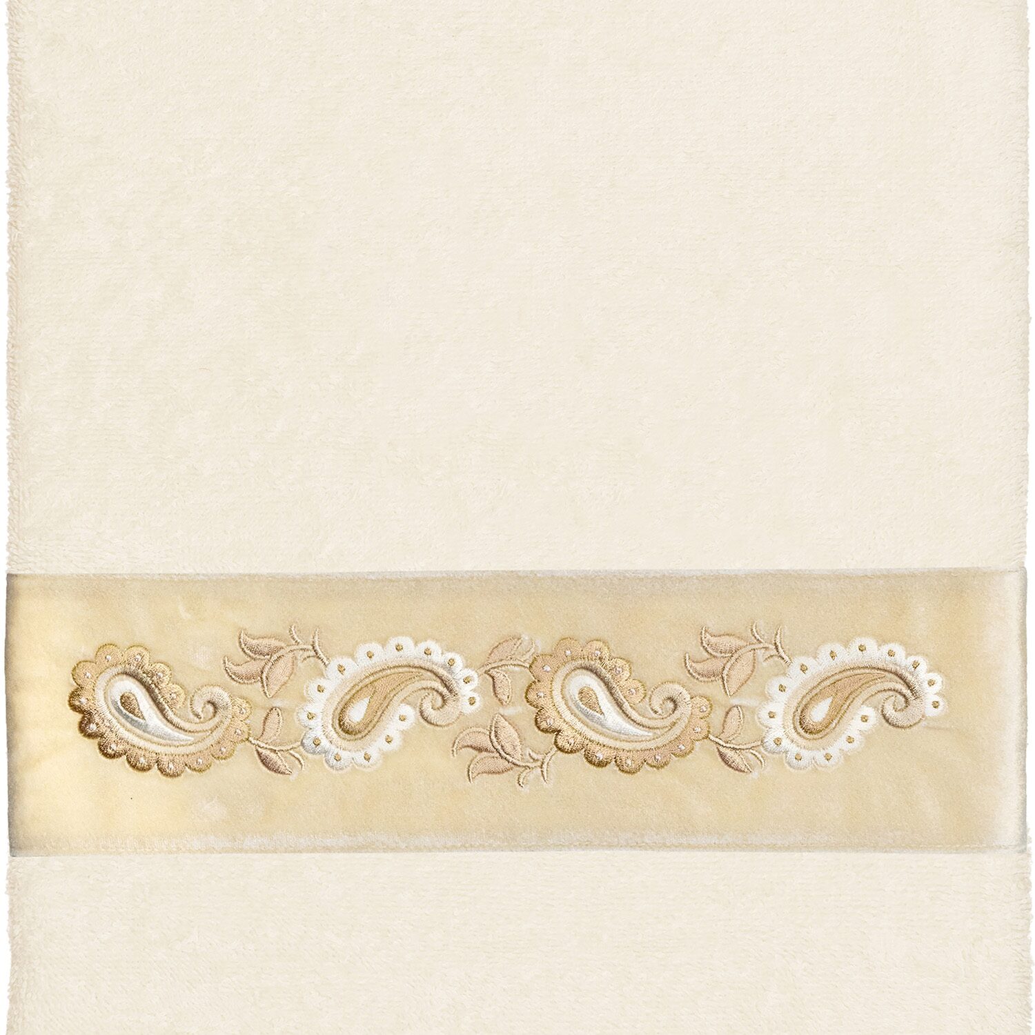 Linum Home Textiles Mackenzie 2-pc. Embellished Paisley Bath Towel
