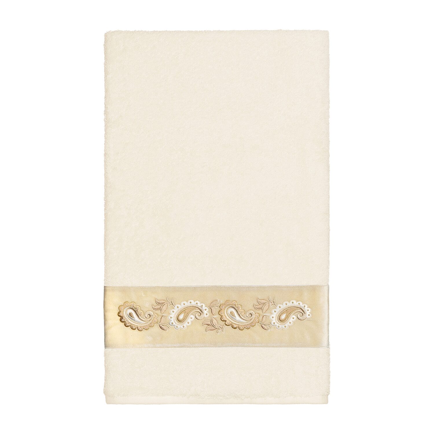 Linum Home Textiles Mackenzie 2-pc. Embellished Paisley Bath Towel
