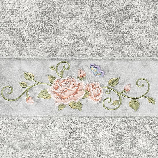 Linum Home Textiles Rebecca 2-pc. Embellished Floral Bath Towel