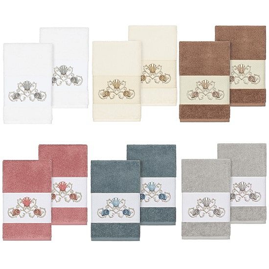 Linum Home Textiles Bella Embellished 2-pc. Embellished Hand Towel