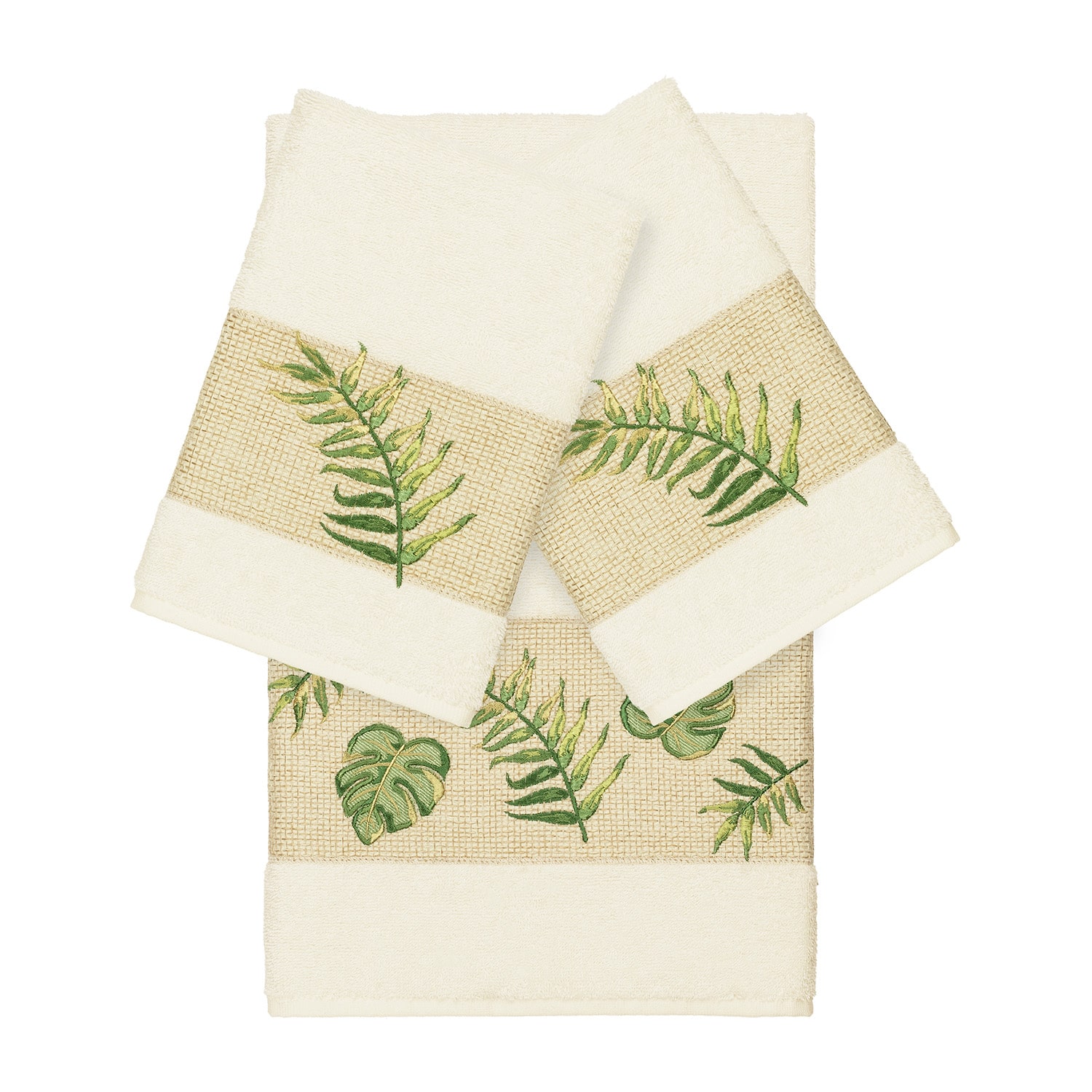Linum Home Textiles Zoe Embellished 3-pc. Bath Towel Set