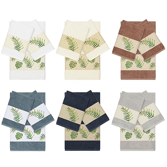 Linum Home Textiles Zoe Embellished 3-pc. Bath Towel Set