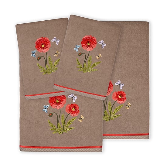 Linum Home Textiles Polly Embellished 4-pc. Bath Towel Set
