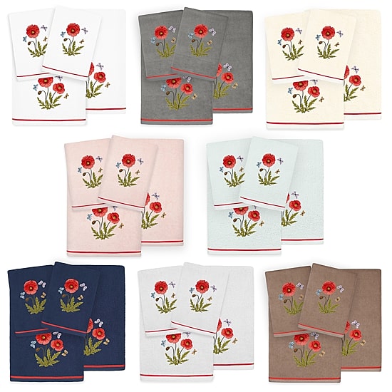 Linum Home Textiles Polly Embellished 4-pc. Bath Towel Set