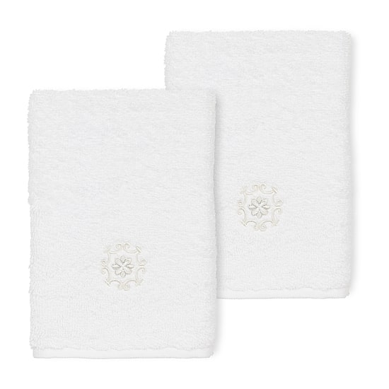 Linum Home Textiles Alyssa 2-pc. Embellished Washcloth
