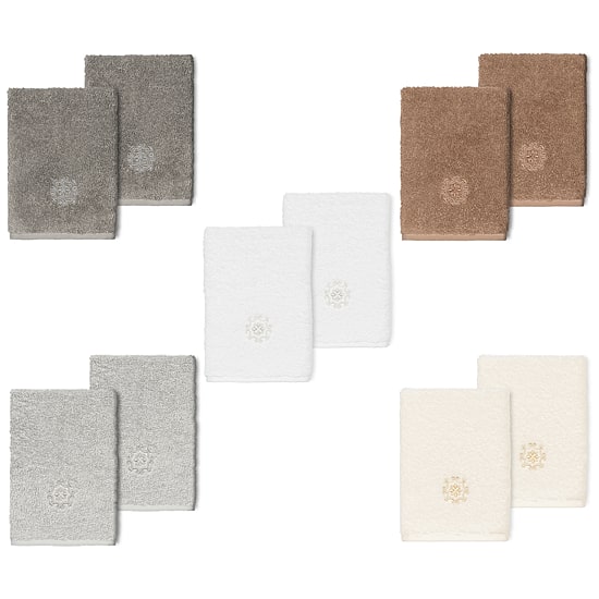 Linum Home Textiles Alyssa 2-pc. Embellished Washcloth