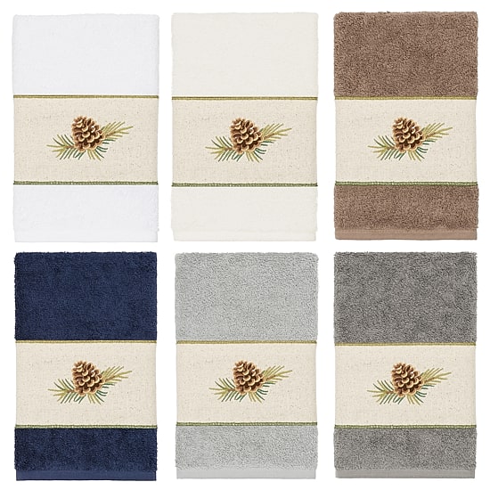 Linum Home Textiles Pierre Embellished Hand Towel