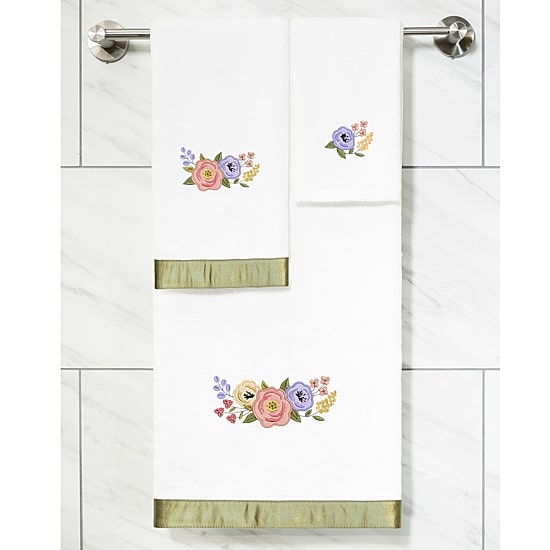 Linum Home Textiles Verano Embellished 3-pc. Bath Towel Set