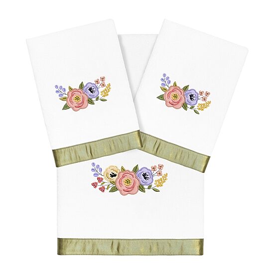 Linum Home Textiles Verano Embellished 3-pc. Bath Towel Set