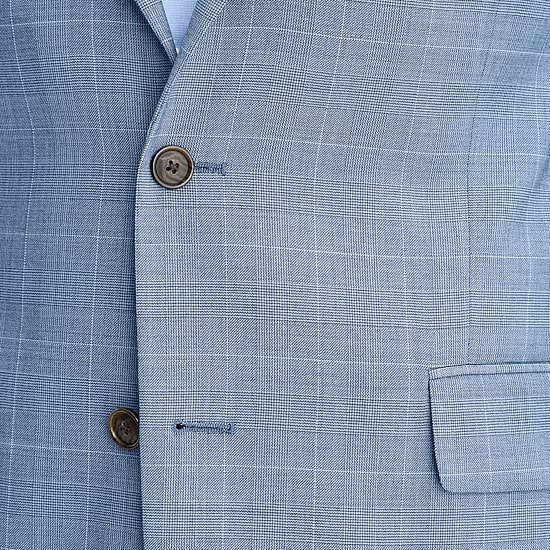 Stafford Coolmax All Season Ecomade Mens Classic Fit Plaid Suit Jacket