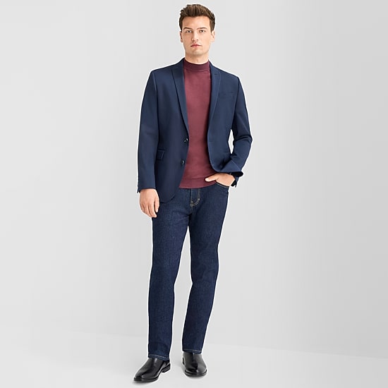 J. Ferrar Ultra Comfort Mens Stretch Fabric Slim Fit Suit Jacket