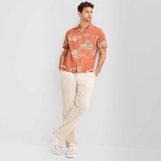 mutual weave Mens Regular Fit Pull-On Pant